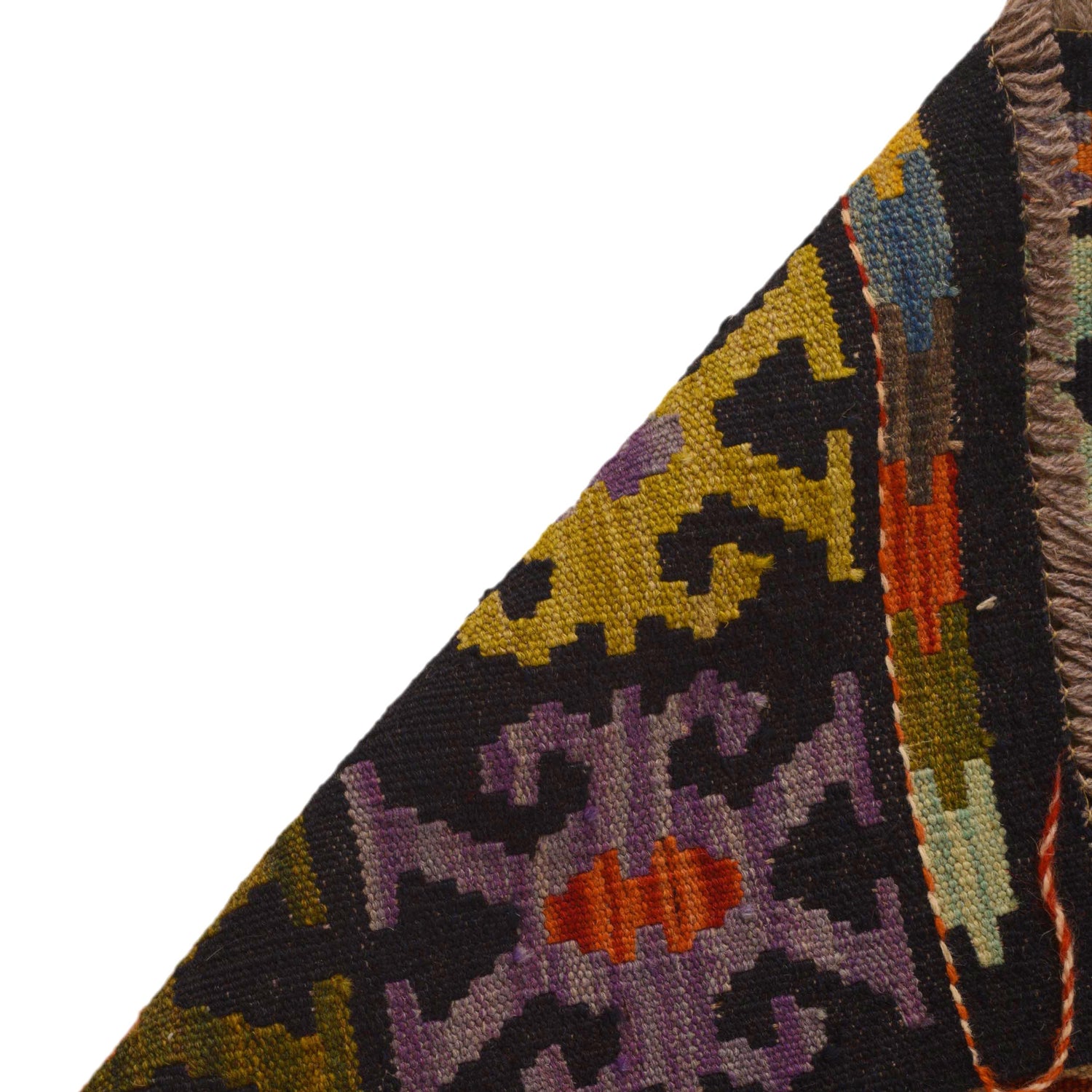 Hand Knotted Afghan Style Kilim 5' 0" x 6' 7" ft / 153 x 200 cm - No. P35334