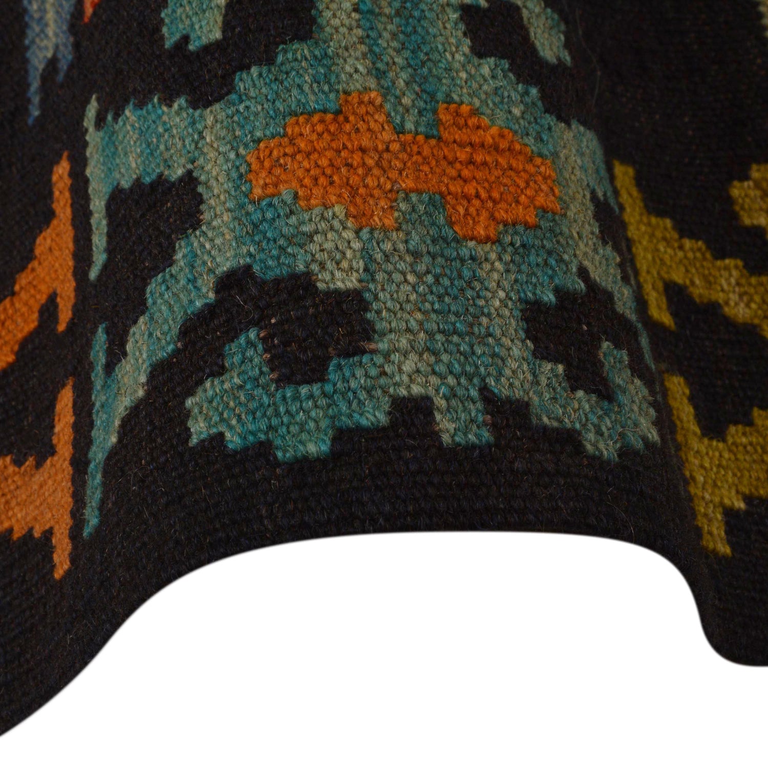 Hand Knotted Afghan Style Kilim 5' 0" x 6' 7" ft / 153 x 200 cm - No. P35334