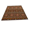 Multi Color ful Flat-Weave Wool Kilim 5' 0" x 6' 4" ft / 152 x 194 cm - No. P35337