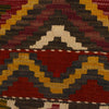 Multi Color ful Flat-Weave Wool Kilim 5' 0" x 6' 4" ft / 152 x 194 cm - No. P35337