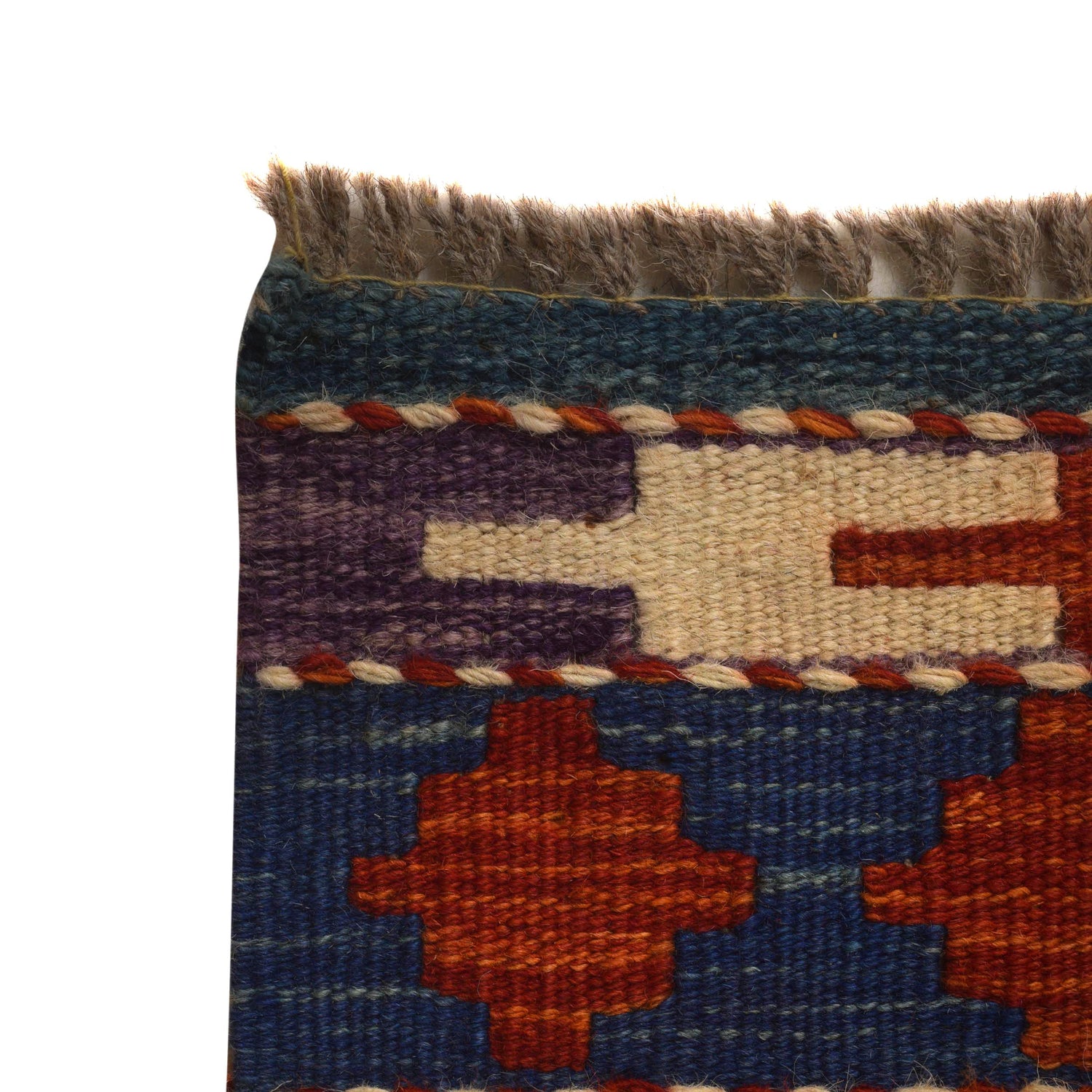 Handmade Afghan Vegetable Kilim 5' 1" x 6' 9" ft / 156 x 206 cm - No. P35340