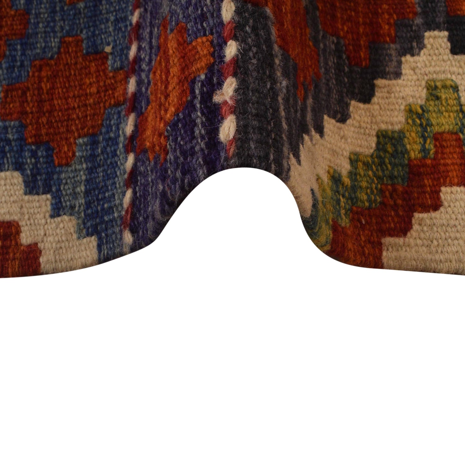 Handmade Afghan Vegetable Kilim 5' 1" x 6' 9" ft / 156 x 206 cm - No. P35340