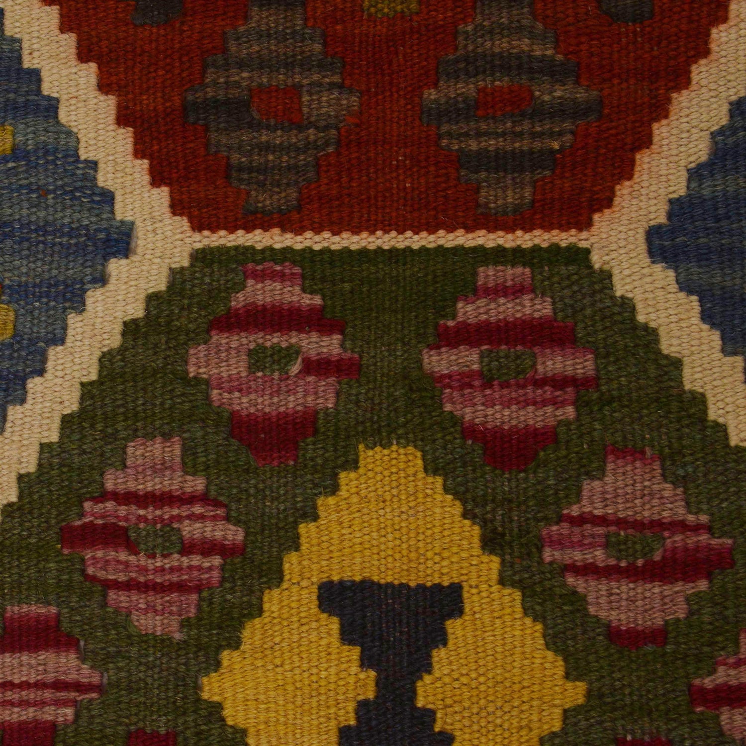 Handmade Vegetable Kilim Runner 2' 6" x 9' 8" ft / 77 x 295 cm - No. P35351