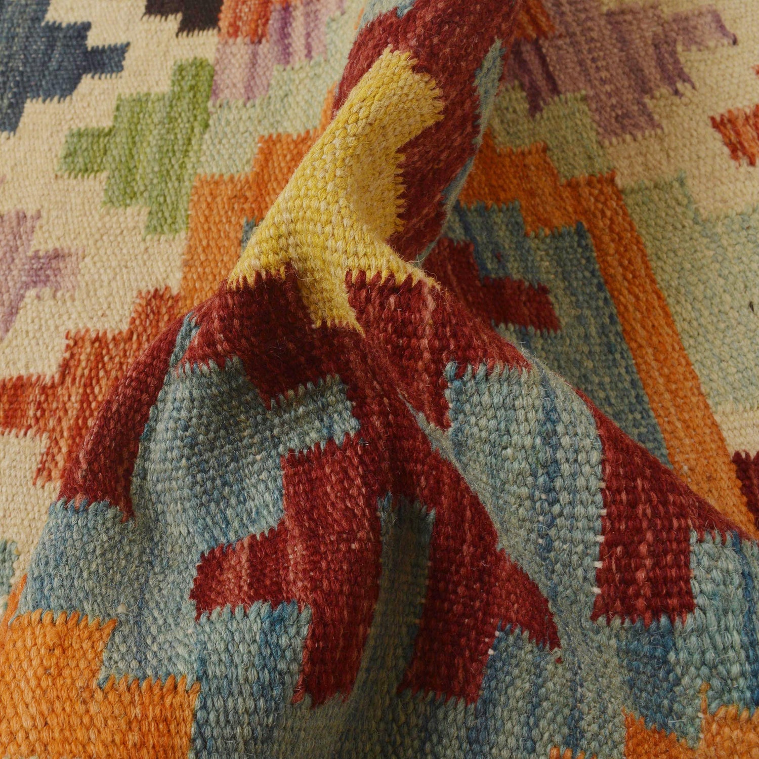 Handmade Vegetable Kelim Runner 1' 7" x 9' 8" ft / 49 x 295 cm - No. P35376