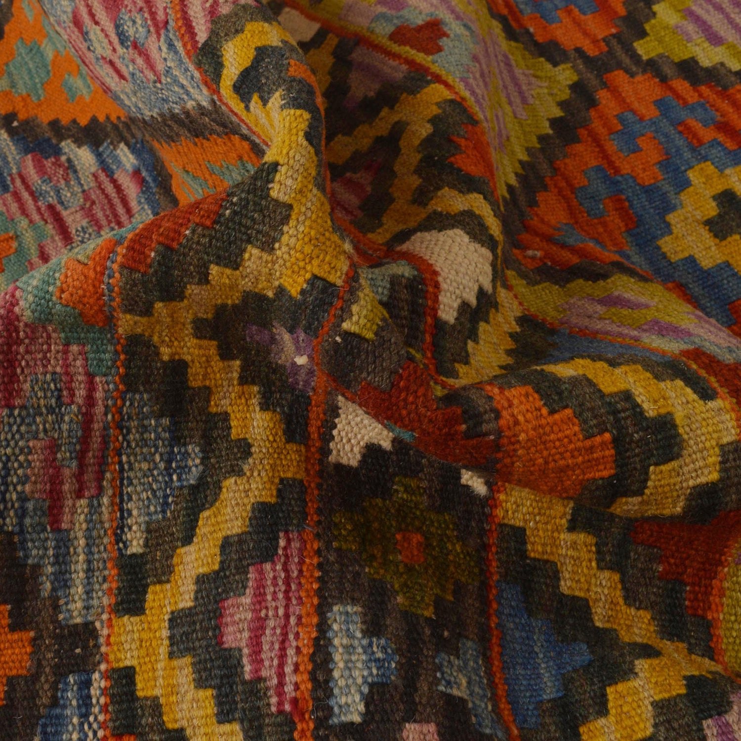 Hand Made Afghan Kilim Runner 2' 5" x 8' 3" ft / 74 x 252 cm - No. P35377