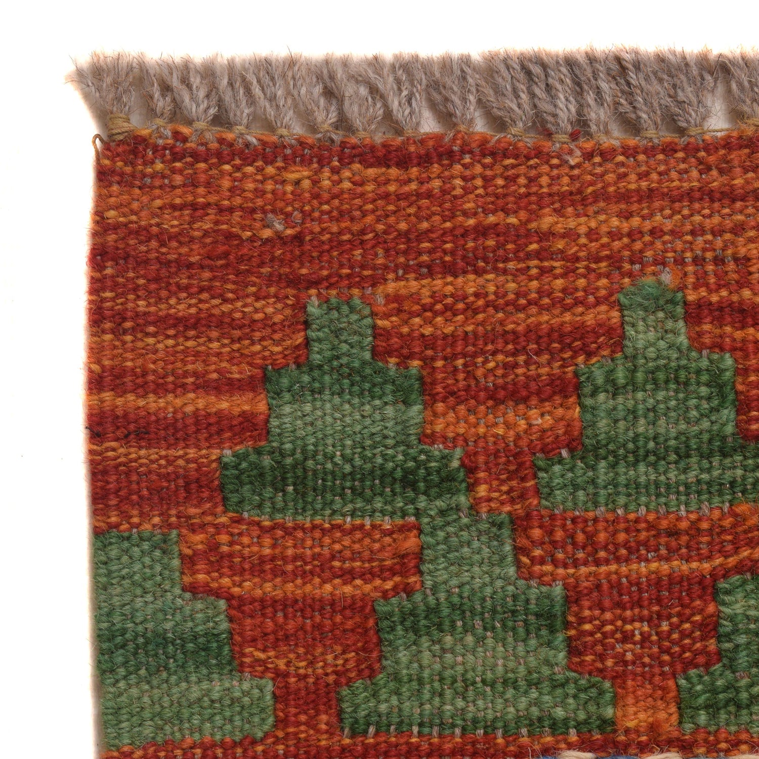 Hand Knotted Afghan Style Kilim 8' 3" x 9' 9" ft / 252 x 297 cm - No. P35382