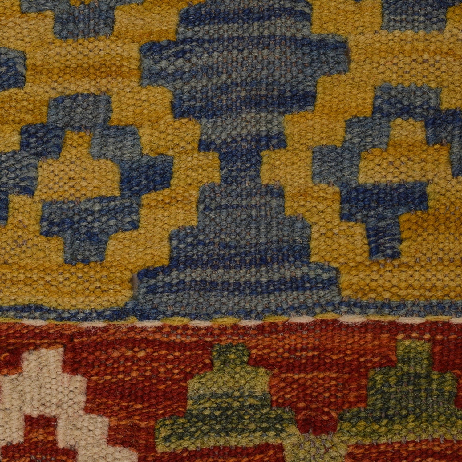 Hand Knotted Afghan Style Kilim 8' 3" x 9' 9" ft / 252 x 297 cm - No. P35382