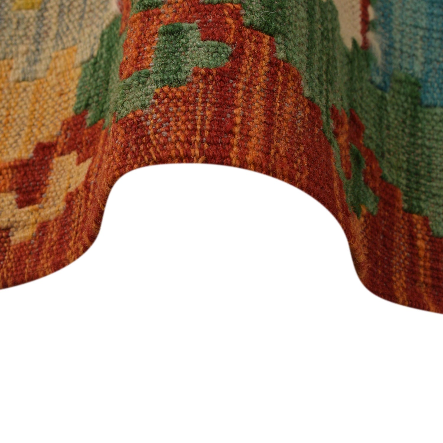 Hand Knotted Afghan Style Kilim 8' 3" x 9' 9" ft / 252 x 297 cm - No. P35382