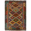 Hand Knotted Afghan Style Kilim 2' 8" x 4' 2" ft / 82 x 126 cm - No. P35473