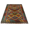 Hand Knotted Afghan Style Kilim 2' 8" x 4' 2" ft / 82 x 126 cm - No. P35473