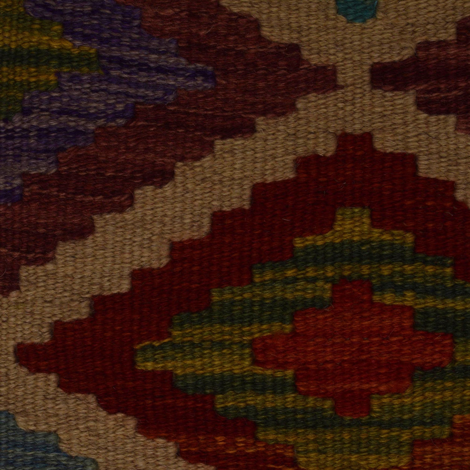 Hand Knotted Afghan Style Kilim 2' 8" x 4' 2" ft / 82 x 126 cm - No. P35473