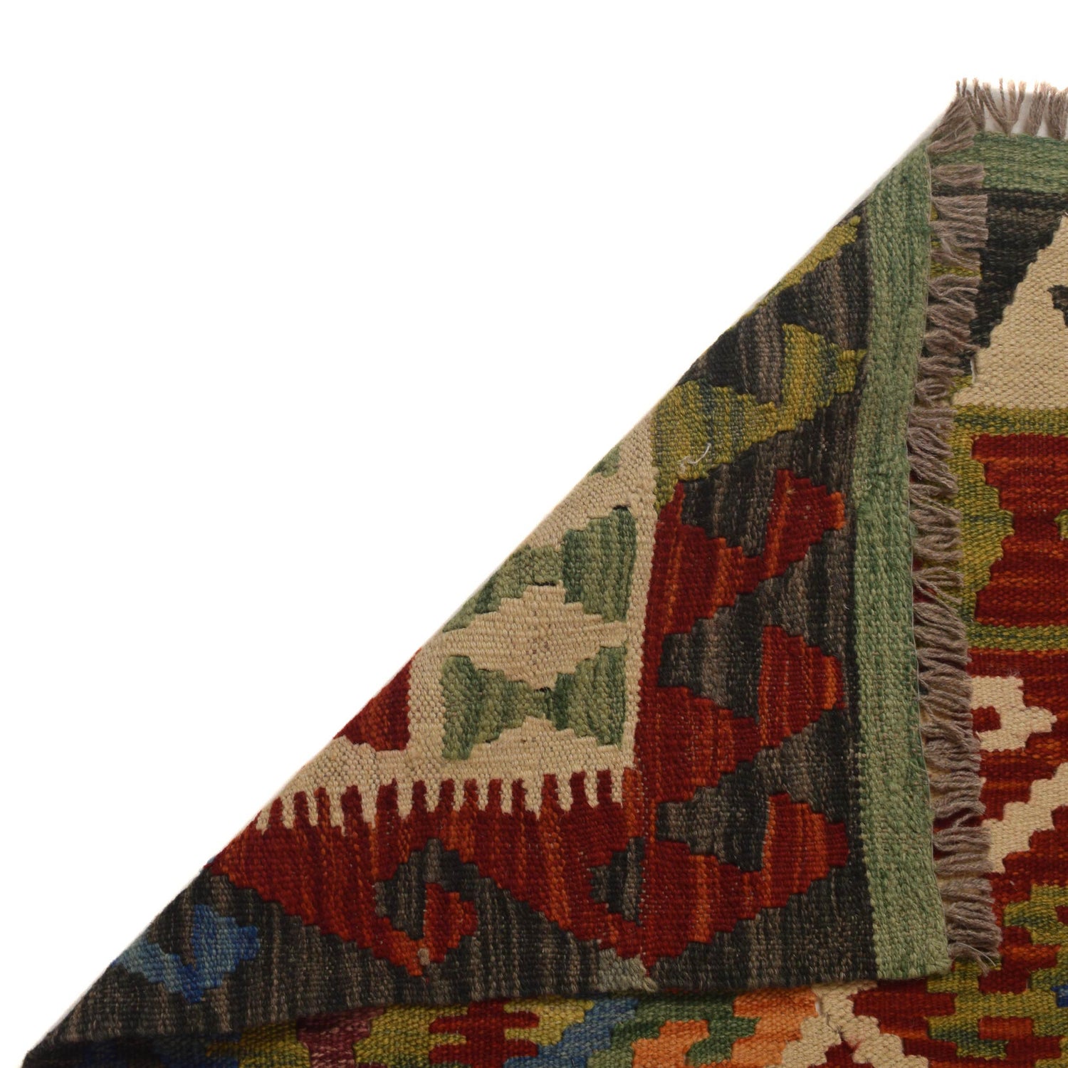 Handmade Vegetable KIlim 5' 0" x 6' 0" ft / 153 x 184 cm - No. P35474