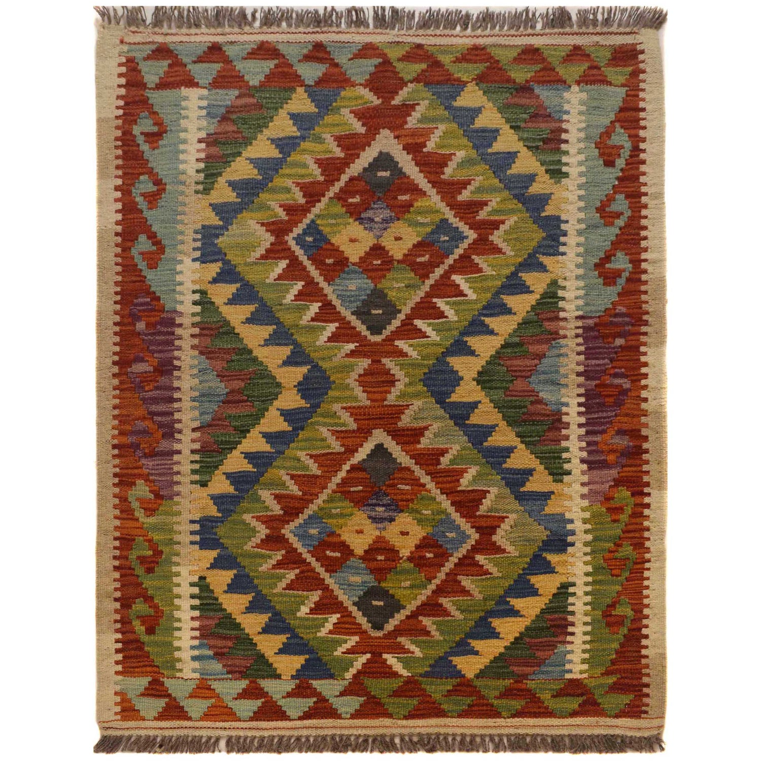 Small Size Chobi Kilim 2' 11" x 3' 11" ft / 88 x 119 cm - No. P35477