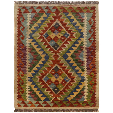 Small Size Chobi Kilim 2' 11" x 3' 11" ft / 88 x 119 cm - No. P35477