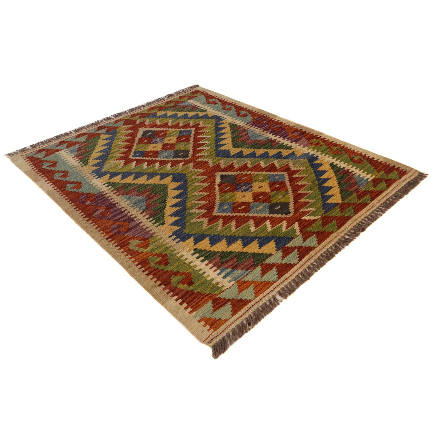 Small Size Chobi Kilim 2' 11" x 3' 11" ft / 88 x 119 cm - No. P35477
