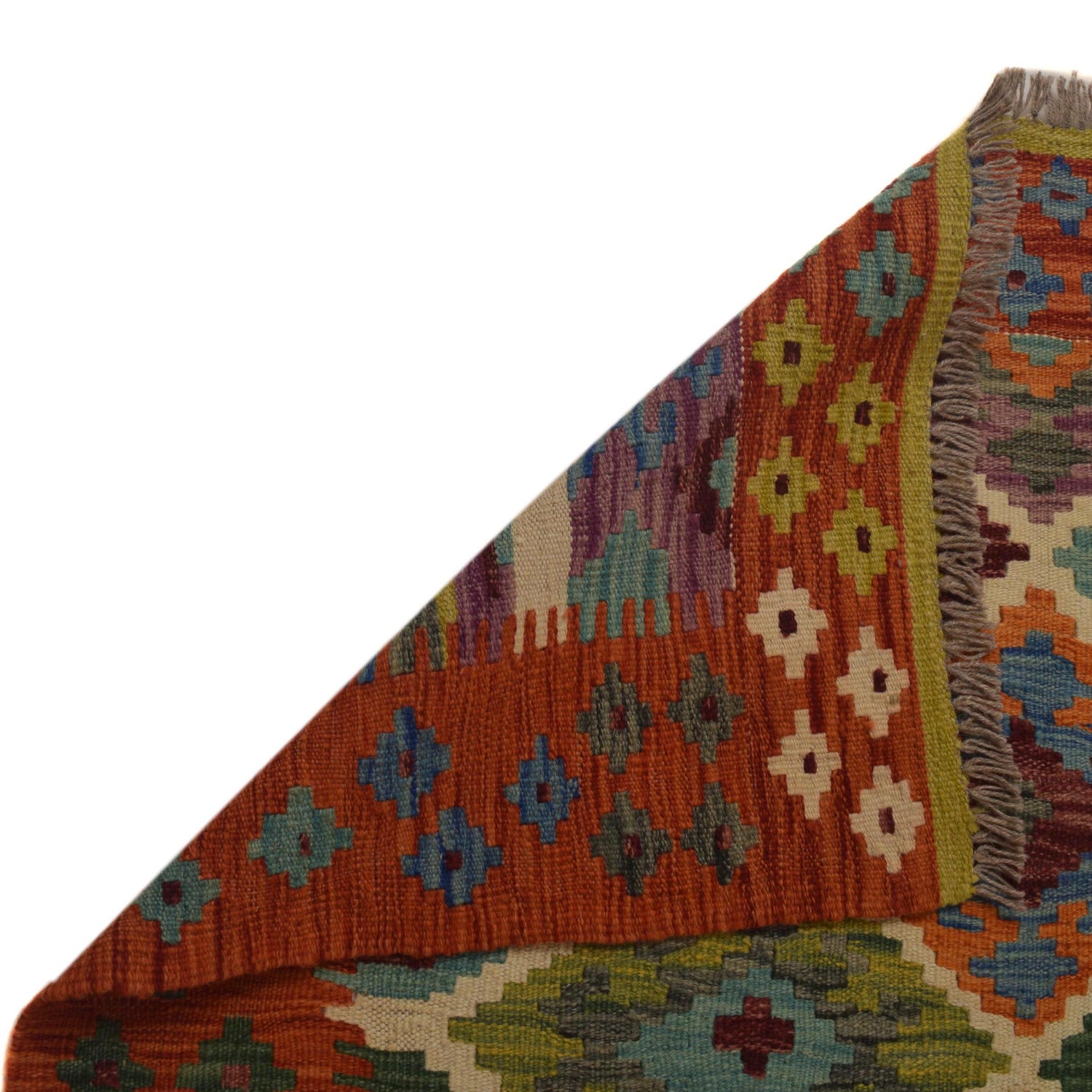 Hand Woven Wool Kelim 5' 1" x 6' 4" ft / 154 x 194 cm - No. P35485