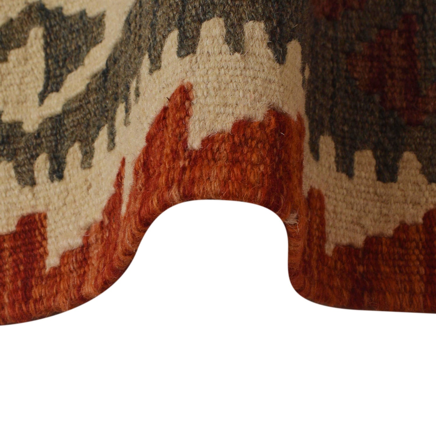 Hand Knotted Afghan Style Kilim 3' 3" x 5' 5" ft / 100 x 166 cm - No. P35496