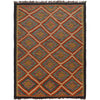 Hand Woven Wool Kelim 3' 4" x 4' 8" ft / 102 x 142 cm - No. P35497