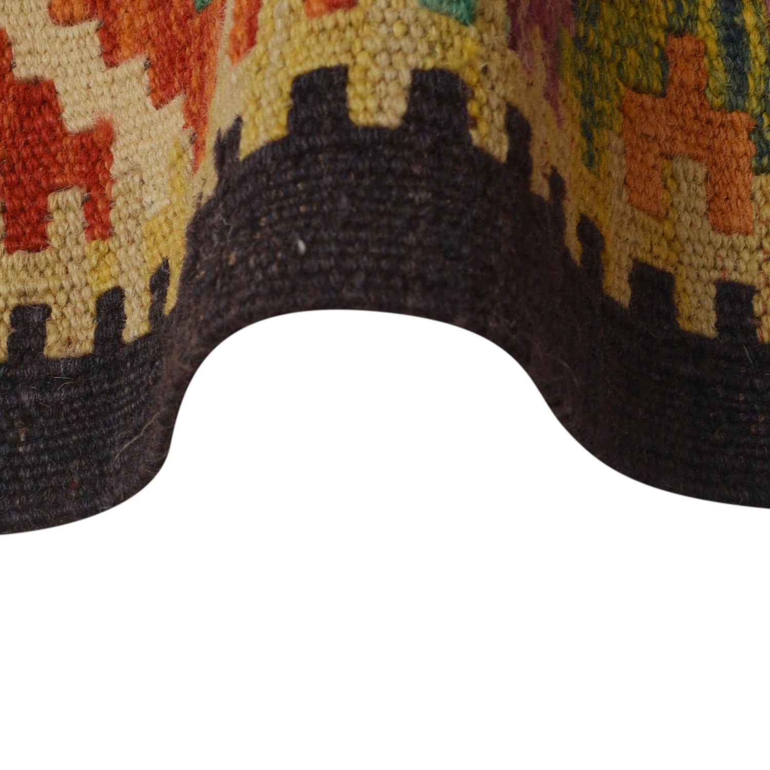 Hand Woven Wool Kelim 3' 4" x 4' 8" ft / 102 x 142 cm - No. P35497