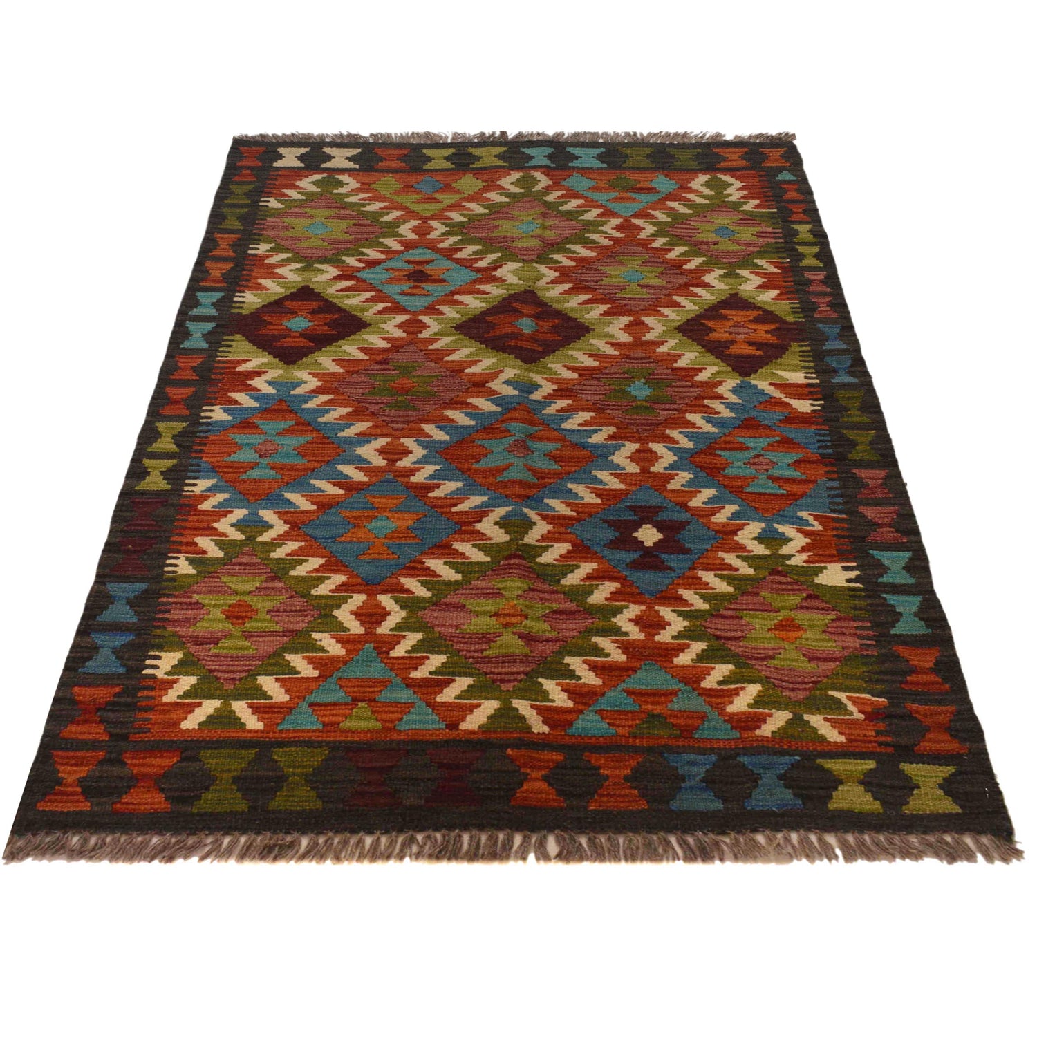Small Size Chobi Kilim 3' 2" x 4' 10" ft / 96 x 148 cm - No. P35500