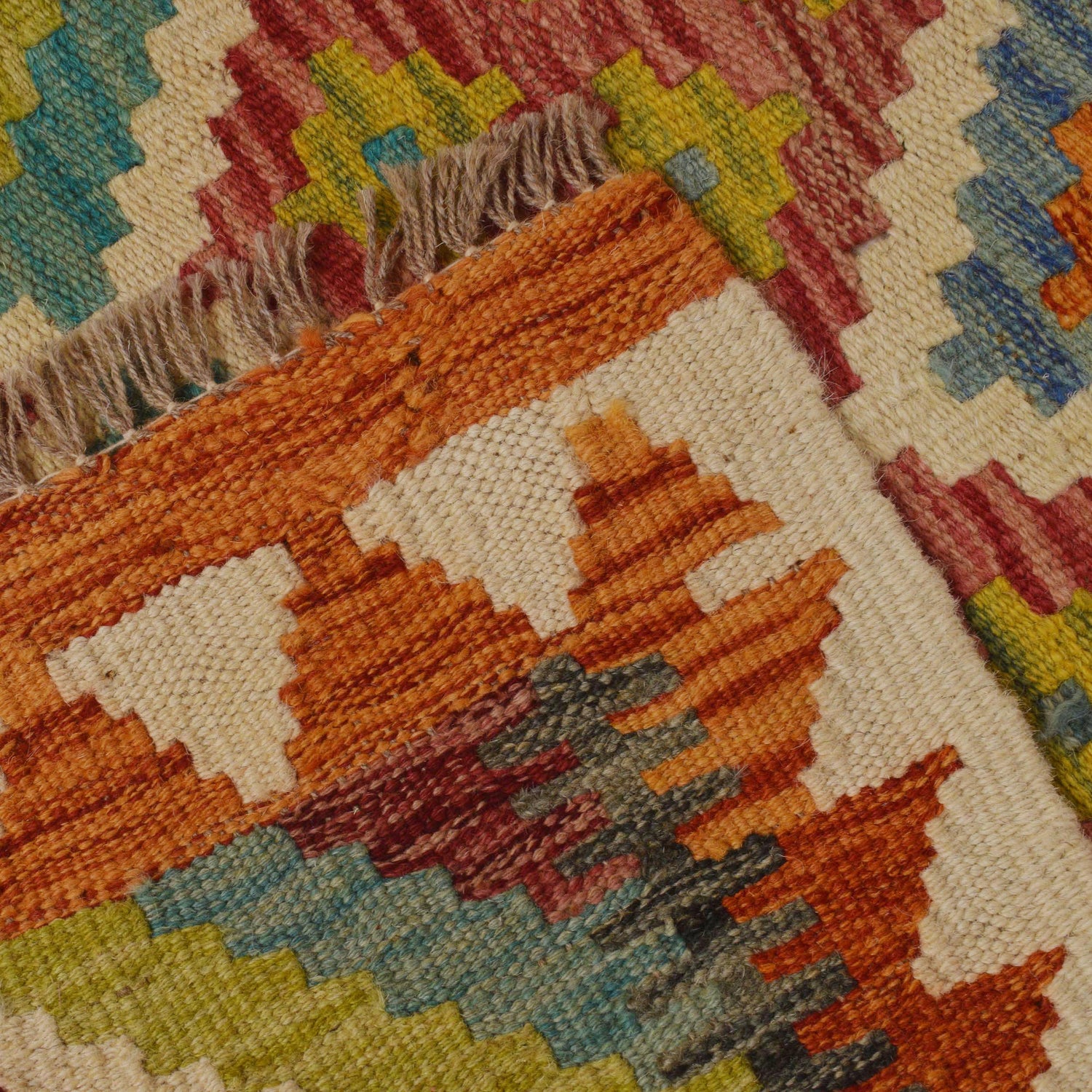 Handmade Vegetable Kilim Runner 2' 6"x 6' 7" ft / 75 x 200 cm - No. P35501
