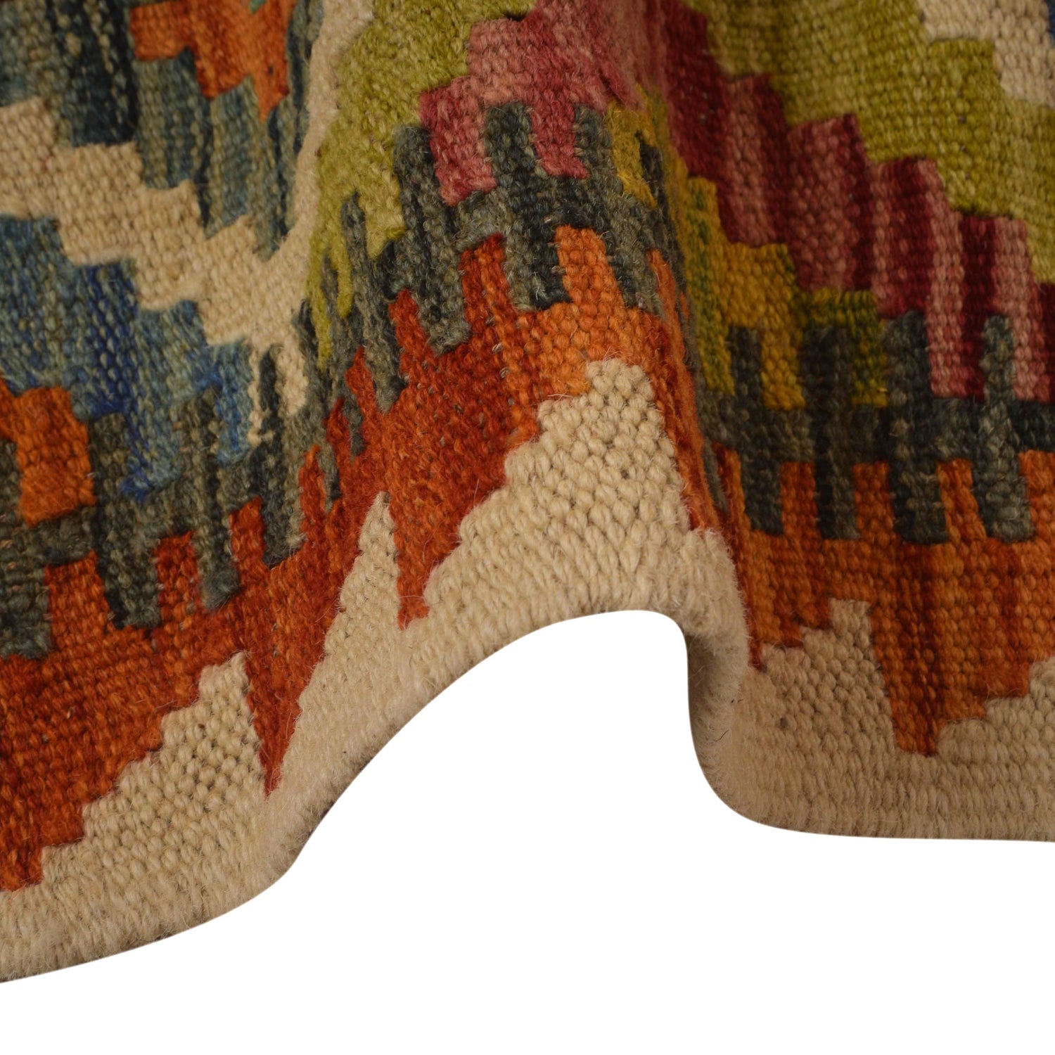 Handmade Vegetable Kilim Runner 2' 6"x 6' 7" ft / 75 x 200 cm - No. P35501