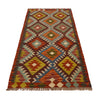 Hand Knotted Afghan Style Kilim Runner 2' 10"x 6' 1" ft / 87 x 185 cm - No. P35503
