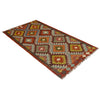 Hand Knotted Afghan Style Kilim Runner 2' 10"x 6' 1" ft / 87 x 185 cm - No. P35503