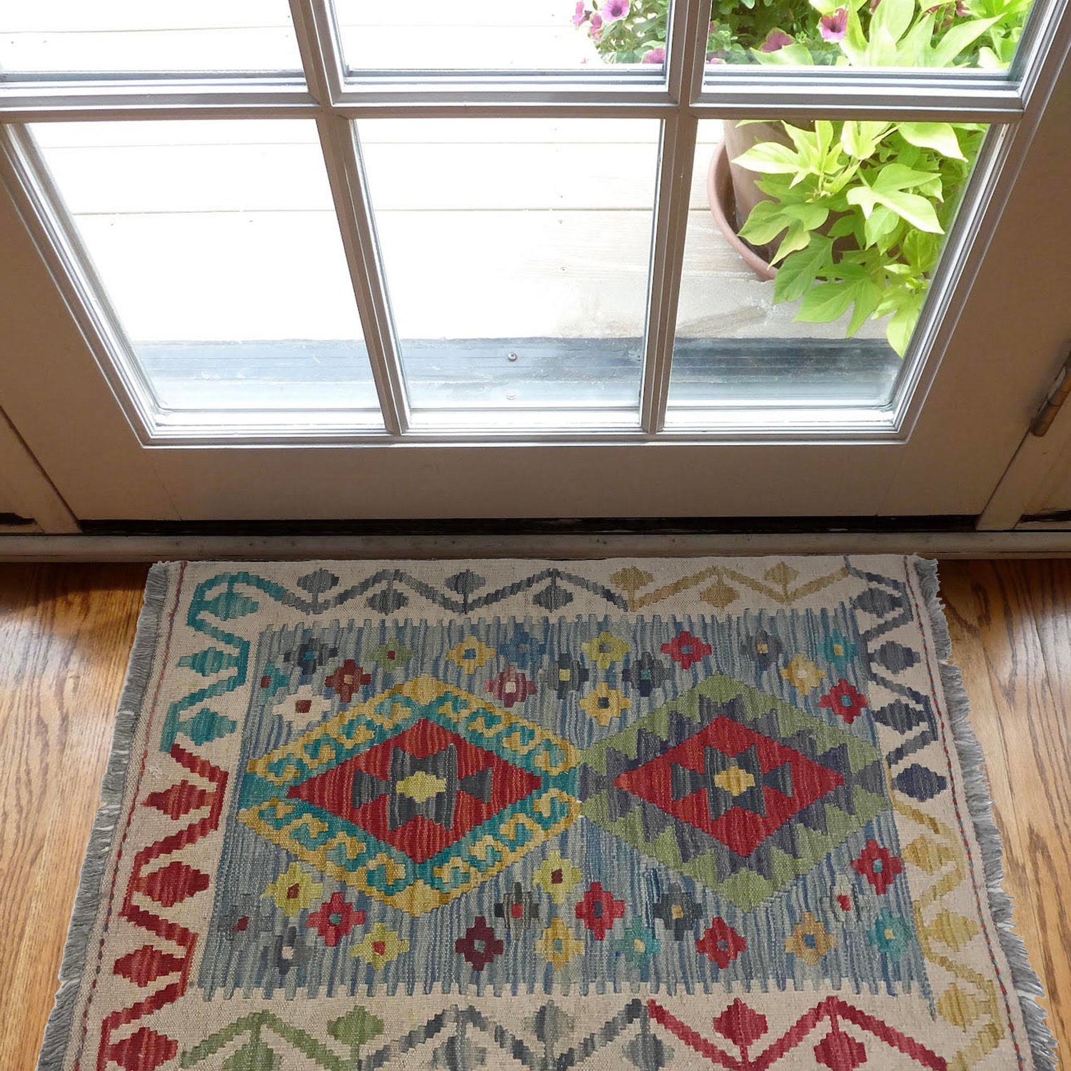 Small Size Chobi Kilim 2' 0" x 2' 11" ft / 62 x 88 cm - No. P35616