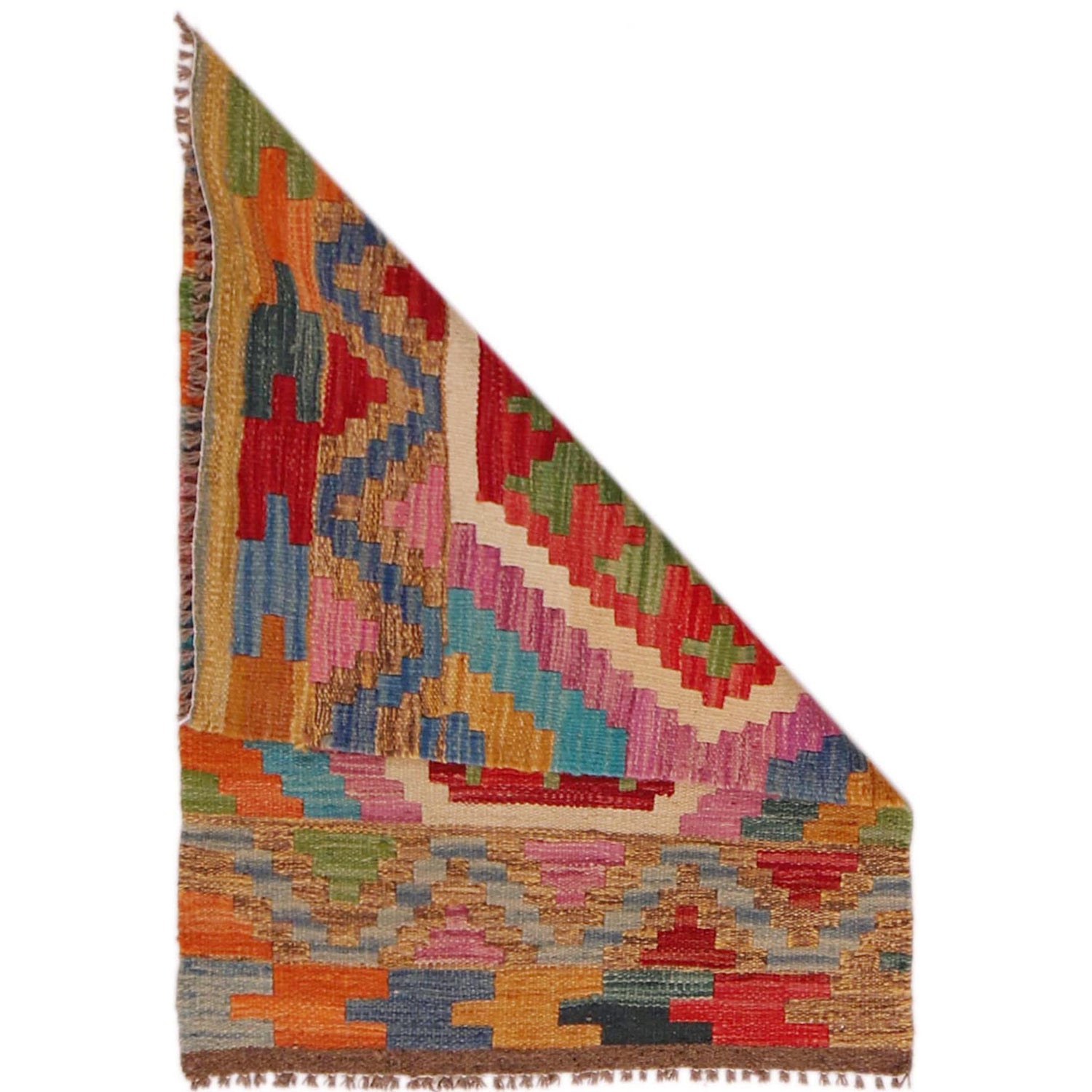 Hand Knotted Flatweave Kilim 2' 2" x 3' 0" ft / 65 x 91 cm - No. P35630