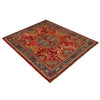 Rich Red Color Shiraz Carpet 4' 10" x 6' 8" ft / 147 x 204 cm - No. P35683