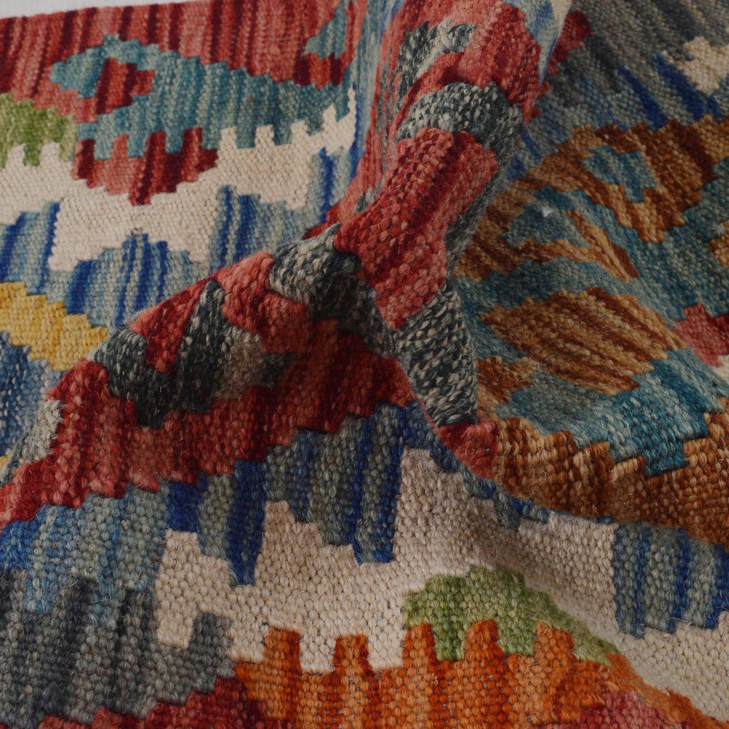 Hand Made Afghan Kilim Runner 1' 8" x 4' 11" ft / 51 x 150 cm - No. P35684