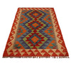 Multi Color ful Flat-Weave Wool Kilim 2' 9" x 4' 0" ft / 85 x 123 cm - No. P35748