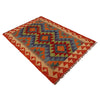 Multi Color ful Flat-Weave Wool Kilim 2' 9" x 4' 0" ft / 85 x 123 cm - No. P35748