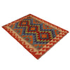 Multi Color ful Flat-Weave Wool Kilim 2' 9" x 4' 0" ft / 85 x 123 cm - No. P35748