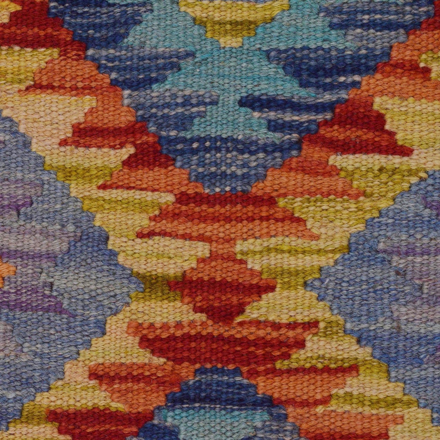 Hand Knotted Afghan Style Kilim 2' 10" x 3' 4" ft / 87 x 101 cm - No. P35751