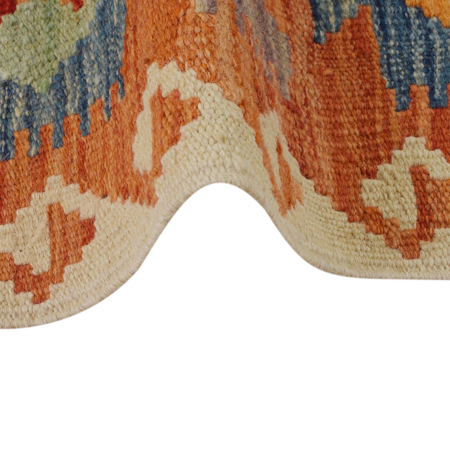 Hand Woven Wool Kelim 2' 9" x 4' 3" ft / 85 x 130 cm - No. P35752