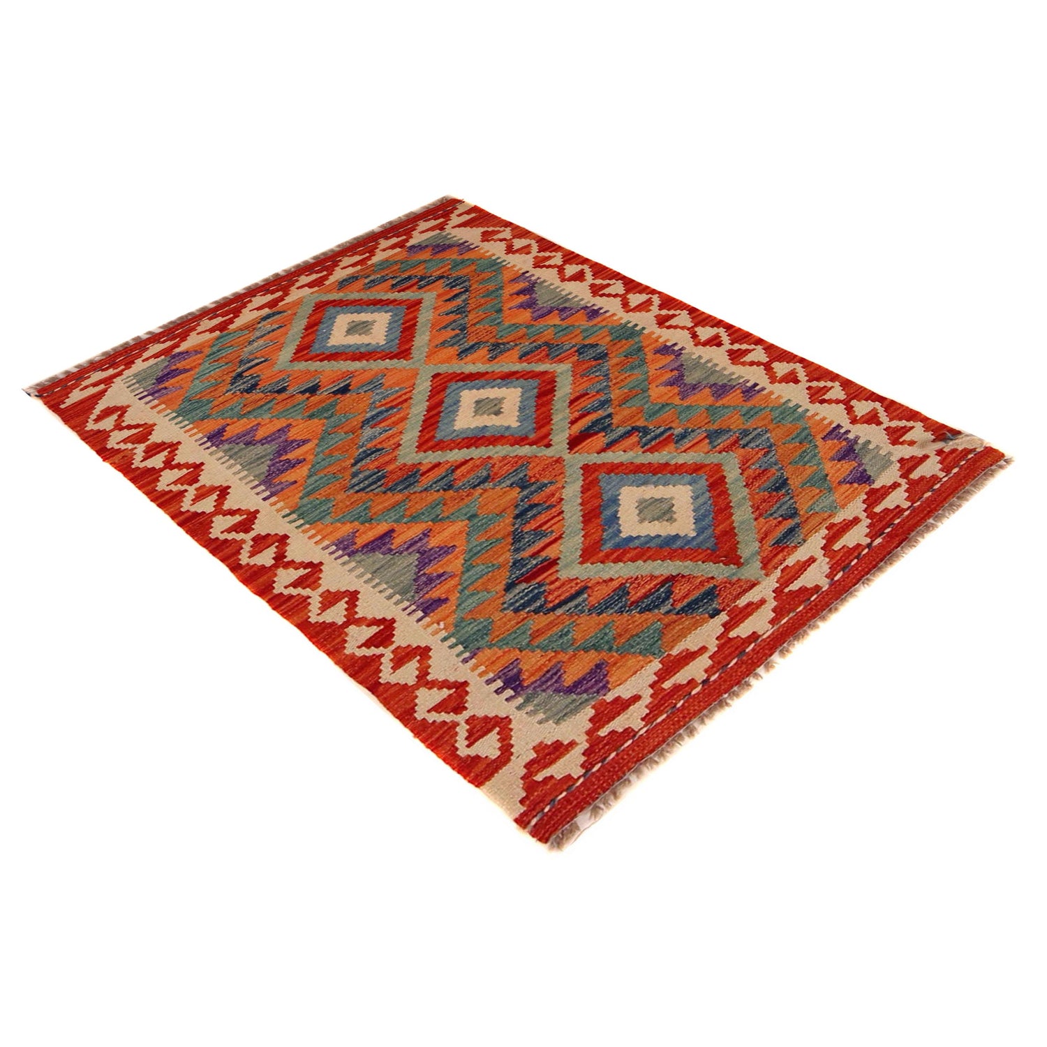 Hand Knotted Flatweave Kilim 2' 7" x 3' 10" ft / 78 x 118 cm - No. P35755