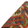 Multi Color ful Flat-Weave Wool Kilim 2' 9" x 4' 2" ft / 84 x 127 cm - No. P35758