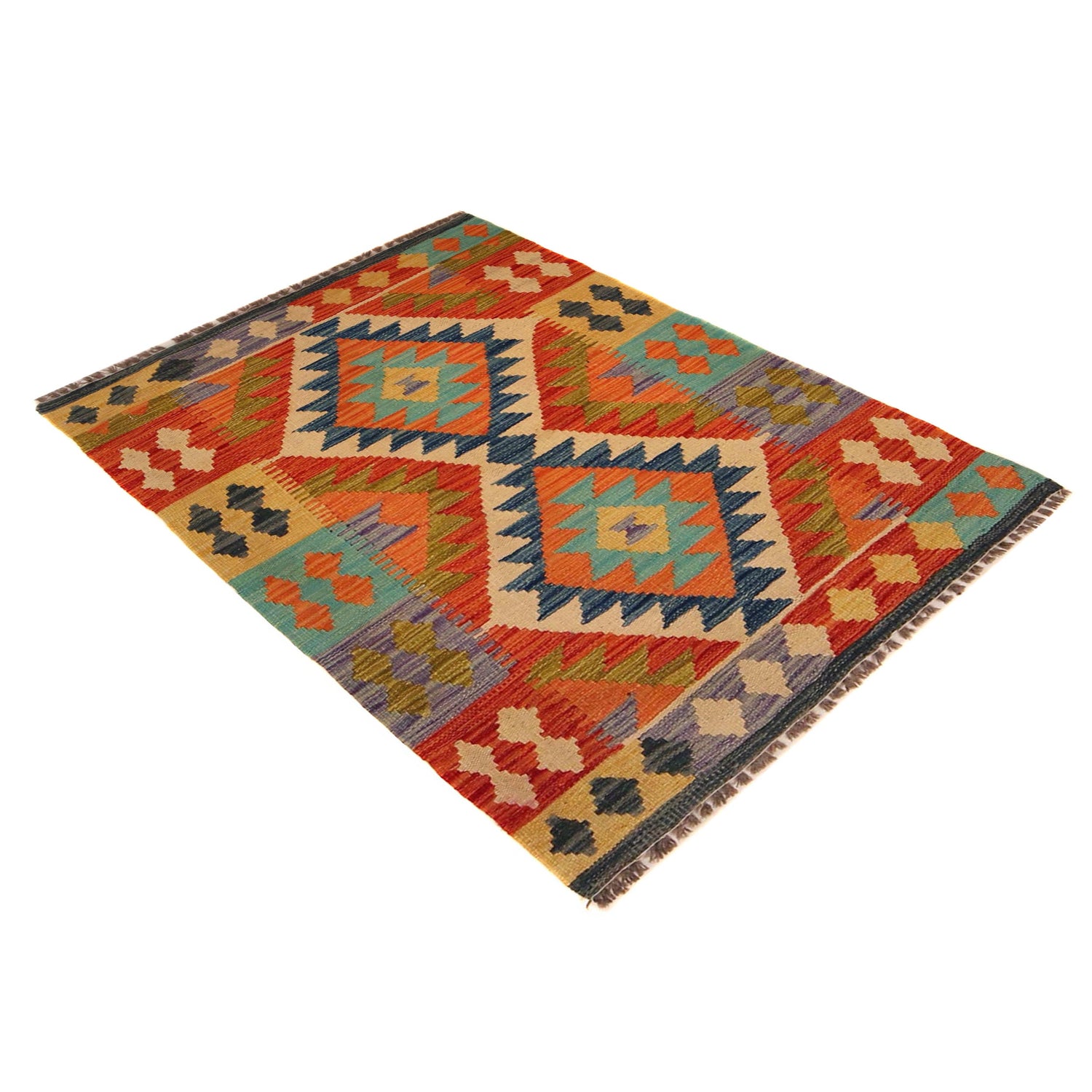 Handmade Vegetable Kilim 2' 8" x 4' 0" ft / 81 x 123 cm - No. P35759