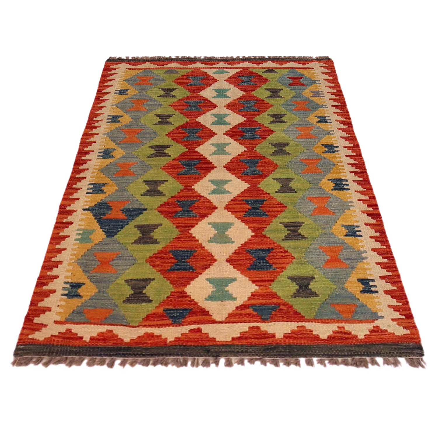 Handmade Vegetable Kelim 2' 8" x 4' 0" ft / 82 x 123 cm - No. P35760