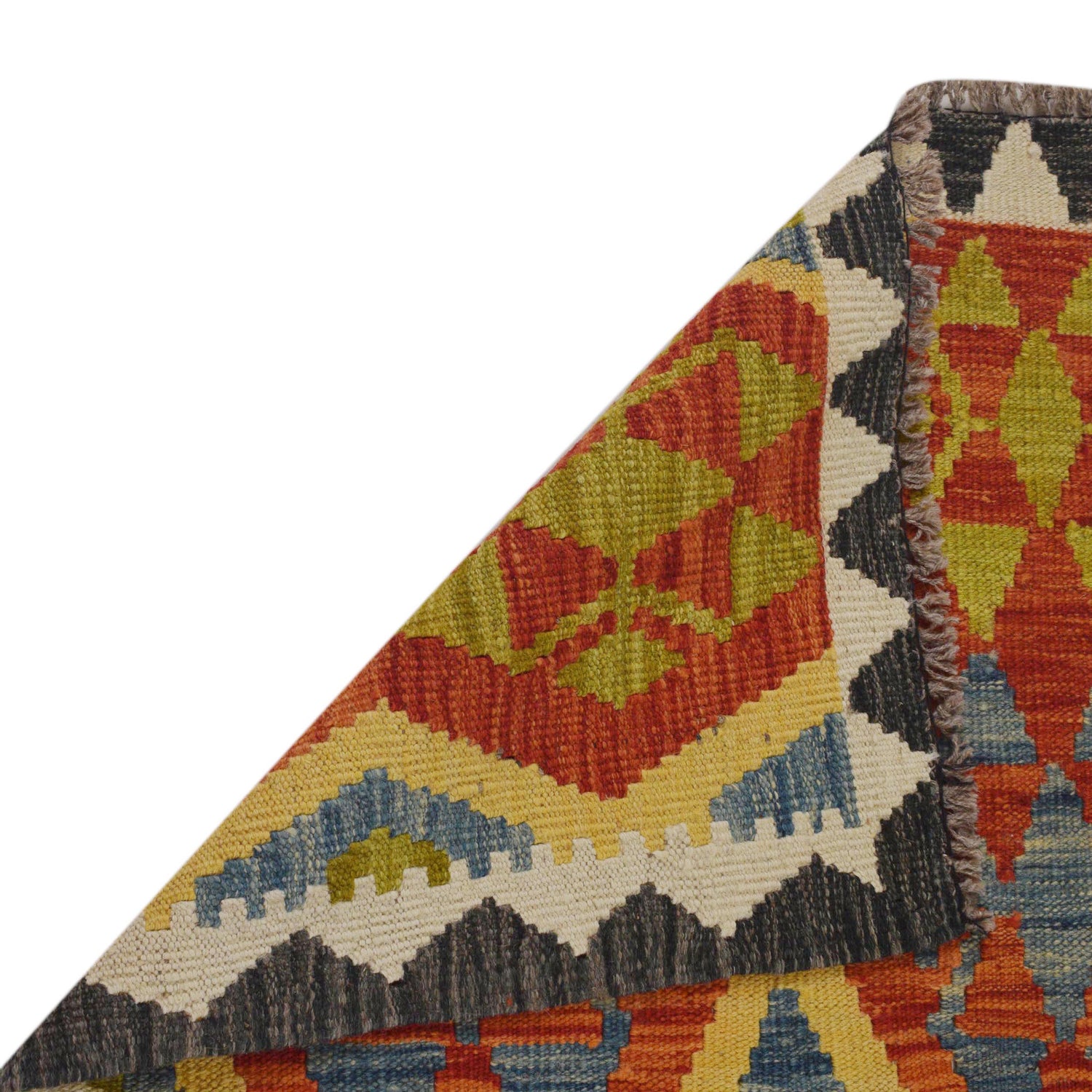 Hand Knotted Afghan Style Kilim 2' 8" x 3' 11" ft / 81 x 120 cm - No. P35761