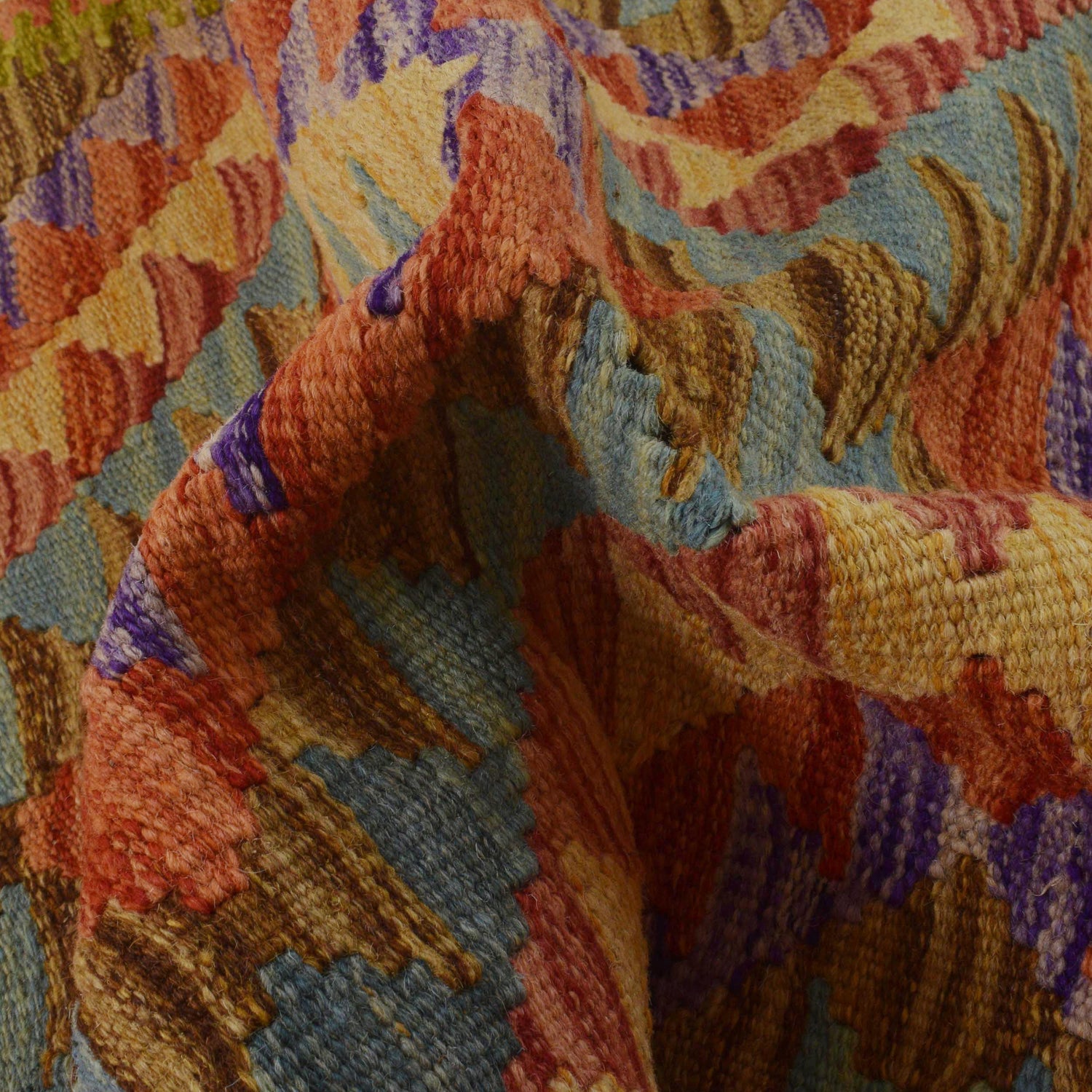 Handmade Turkish Design Wool Kilim 2' 6" x 4' 0" ft / 77 x 121 cm - No. P35763