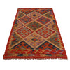 Multi Color ful Flat-Weave Wool Kilim 2' 7" x 4' 2" ft / 80 x 126 cm - No. P35768