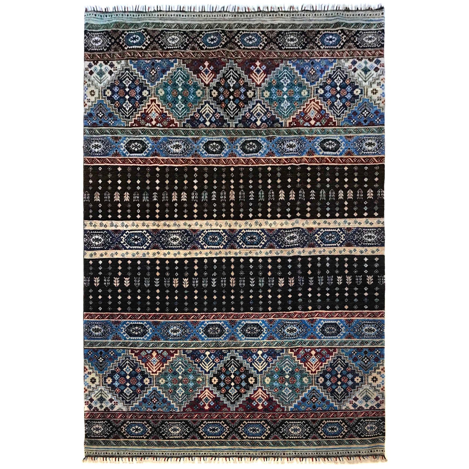 Persian Design Gabbeh Rug 6' 7" x 9' 11" ft / 200 x 302 cm - No. P35827