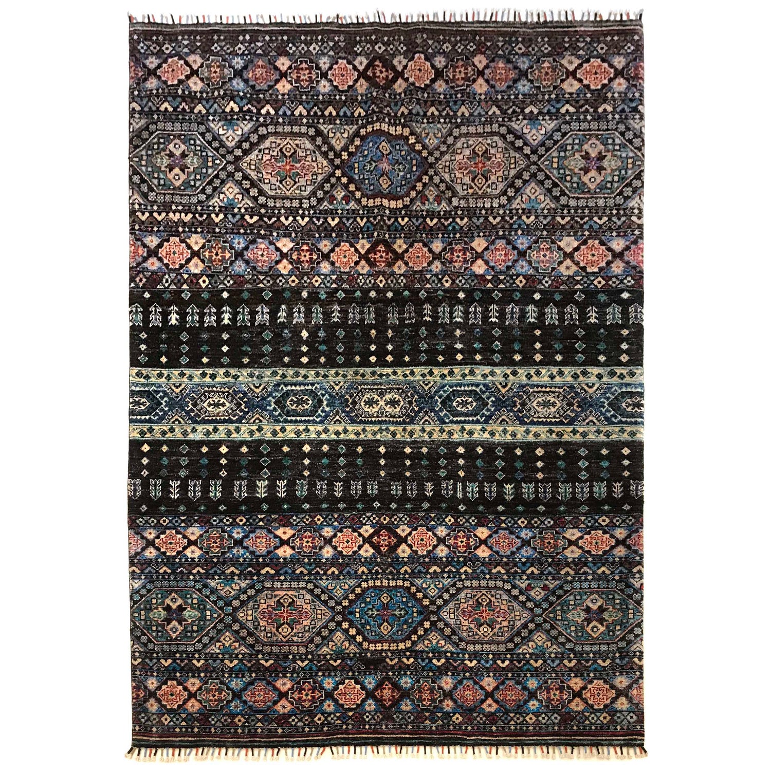 Modern Gabbeh Area Rug 5' 7" x 8' 2" ft / 169 x 248 cm - No. P35829