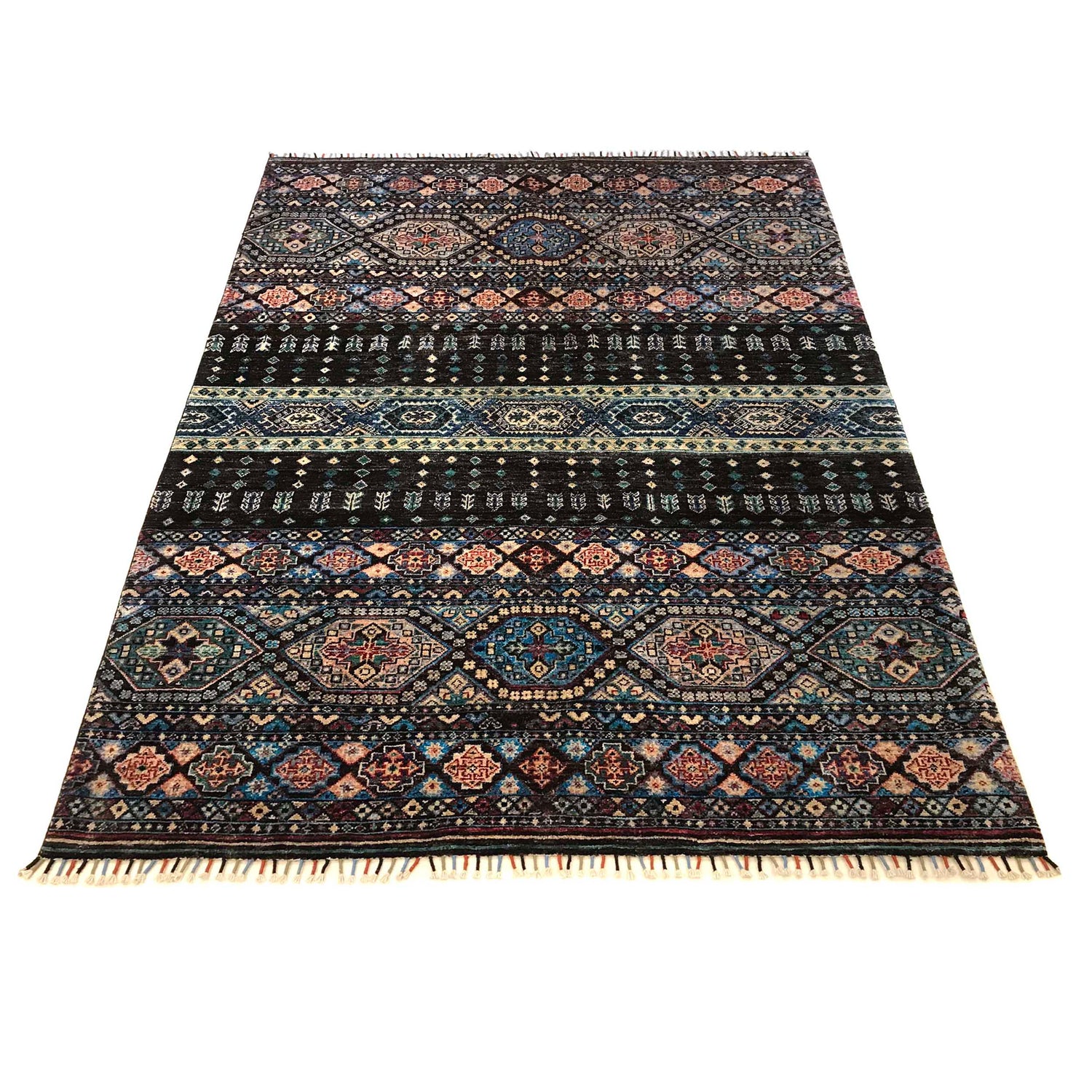 Modern Gabbeh Area Rug 5' 7" x 8' 2" ft / 169 x 248 cm - No. P35829