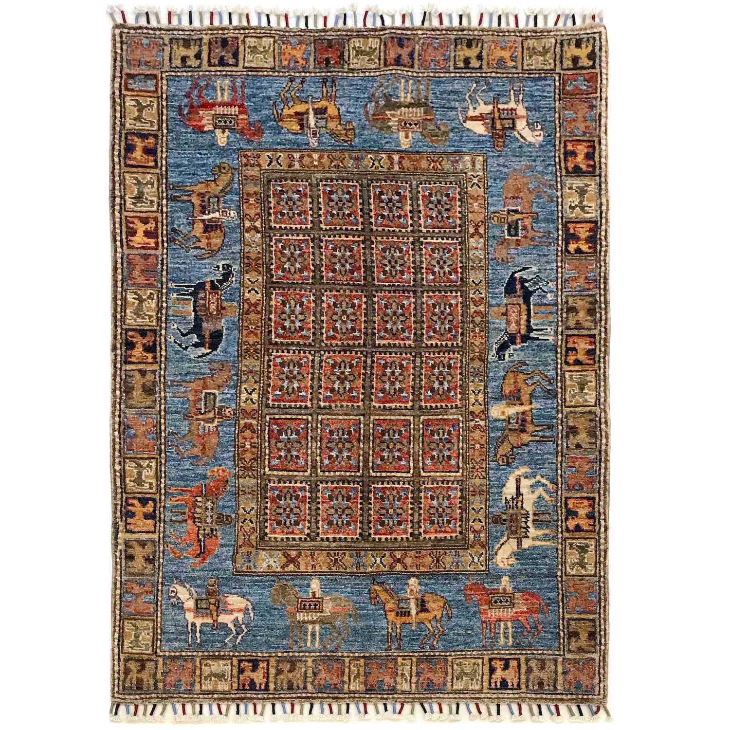 Oriental Shikargah Rug 3' 3" x 4' 10" ft / 100 x 148 cm - No. P35830