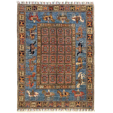 Oriental Shikargah Rug 3' 3" x 4' 10" ft / 100 x 148 cm - No. P35830
