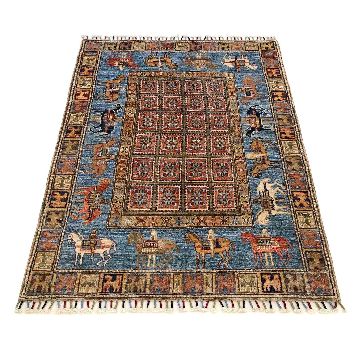 Oriental Shikargah Rug 3' 3" x 4' 10" ft / 100 x 148 cm - No. P35830
